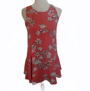 c&e Coral Floral Dress Size XS Orange